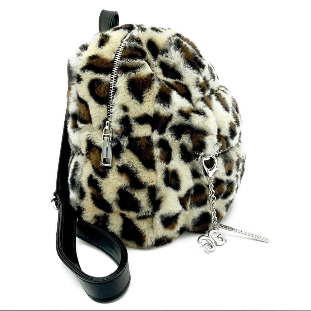 Black Leopard Print Backpack